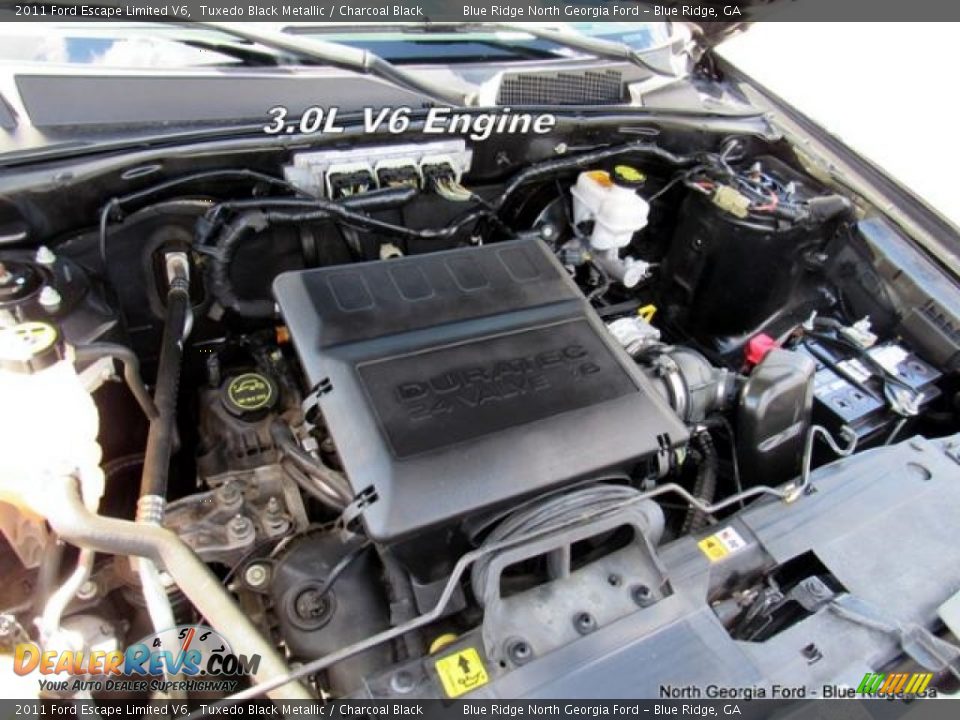 2011 Ford Escape Limited V6 Tuxedo Black Metallic / Charcoal Black Photo #10