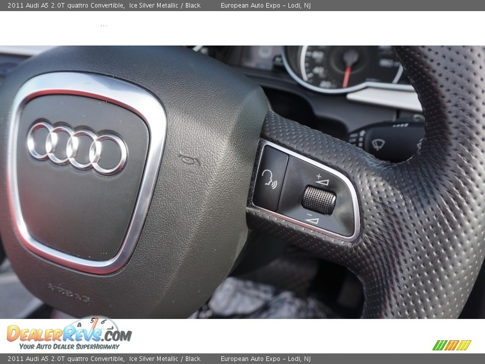 2011 Audi A5 2.0T quattro Convertible Ice Silver Metallic / Black Photo #19