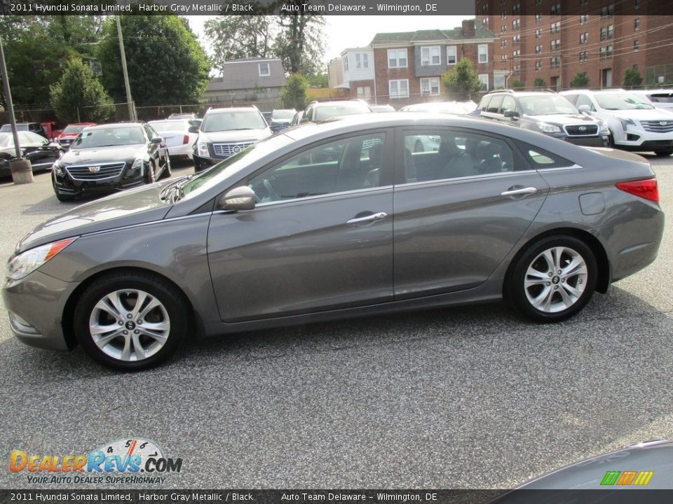 2011 Hyundai Sonata Limited Harbor Gray Metallic / Black Photo #3
