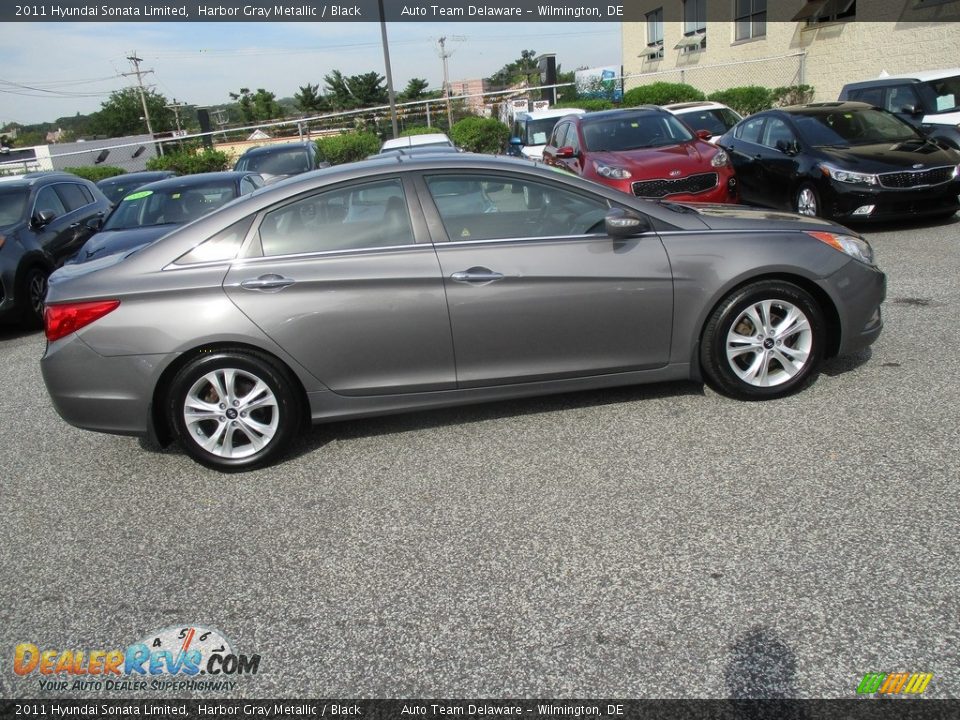 2011 Hyundai Sonata Limited Harbor Gray Metallic / Black Photo #8
