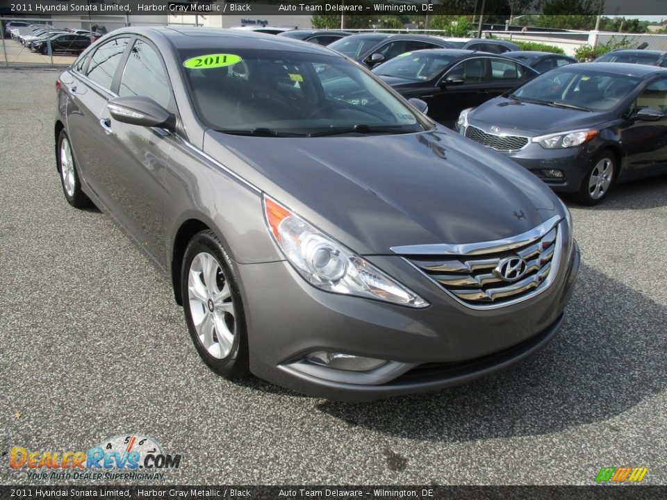 2011 Hyundai Sonata Limited Harbor Gray Metallic / Black Photo #10
