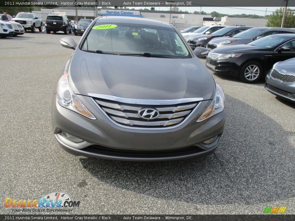 2011 Hyundai Sonata Limited Harbor Gray Metallic / Black Photo #11