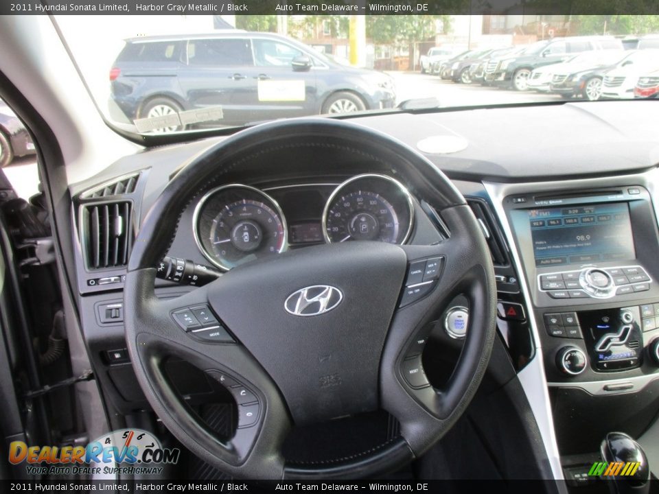 2011 Hyundai Sonata Limited Harbor Gray Metallic / Black Photo #14