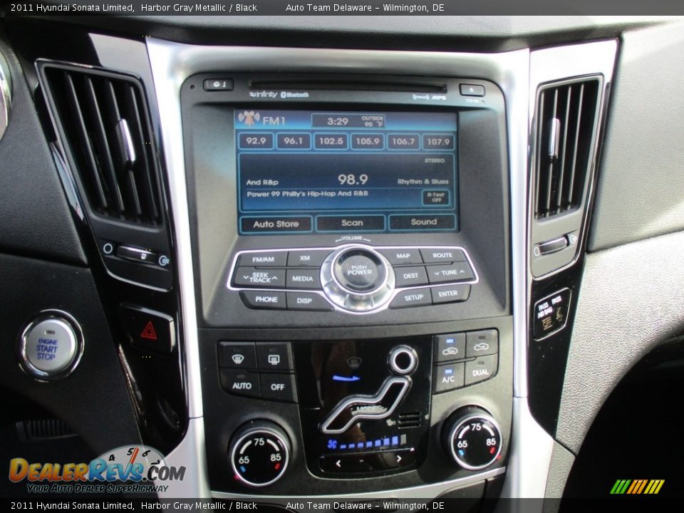 2011 Hyundai Sonata Limited Harbor Gray Metallic / Black Photo #15