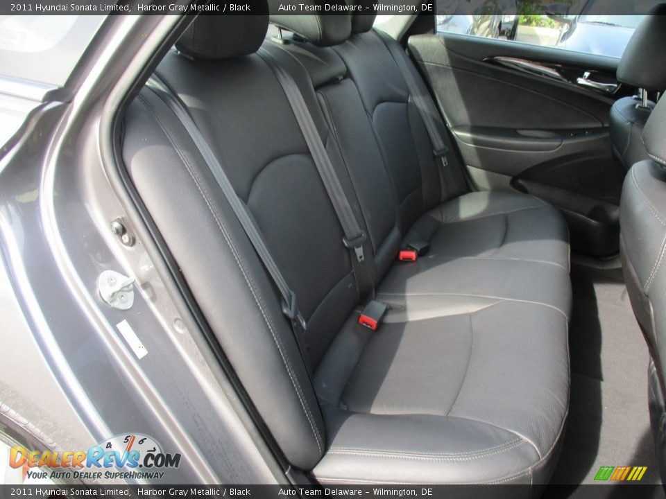 2011 Hyundai Sonata Limited Harbor Gray Metallic / Black Photo #17