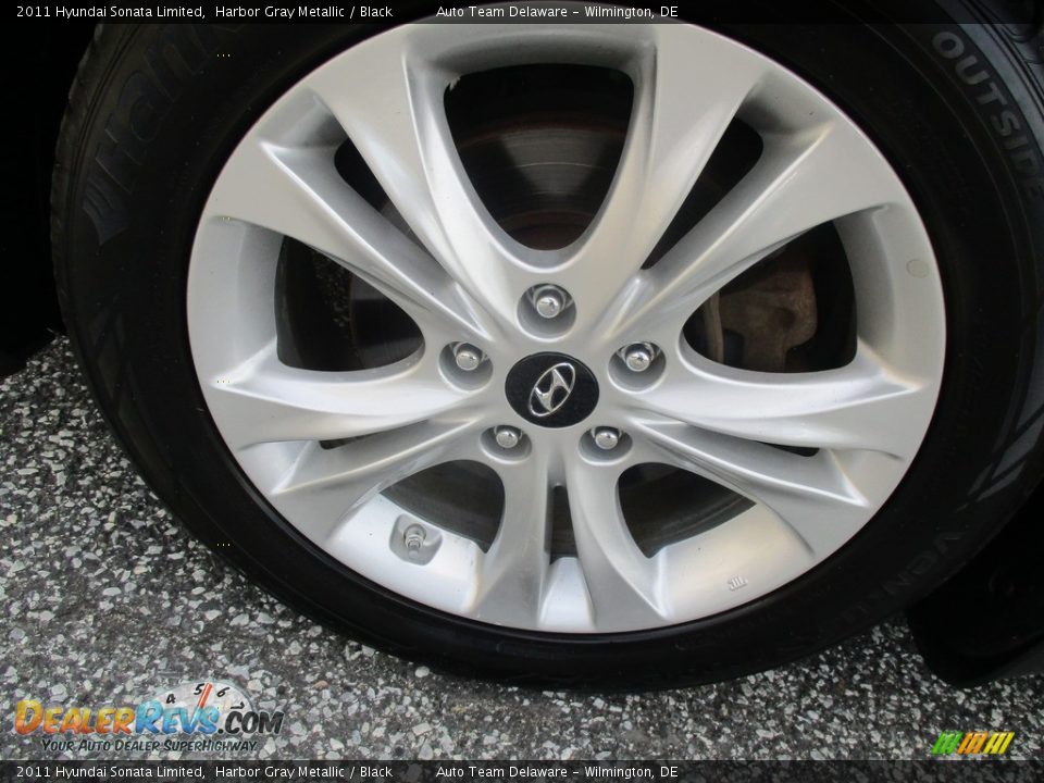 2011 Hyundai Sonata Limited Harbor Gray Metallic / Black Photo #18