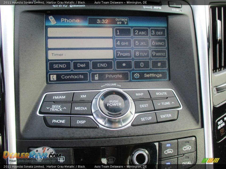 2011 Hyundai Sonata Limited Harbor Gray Metallic / Black Photo #27