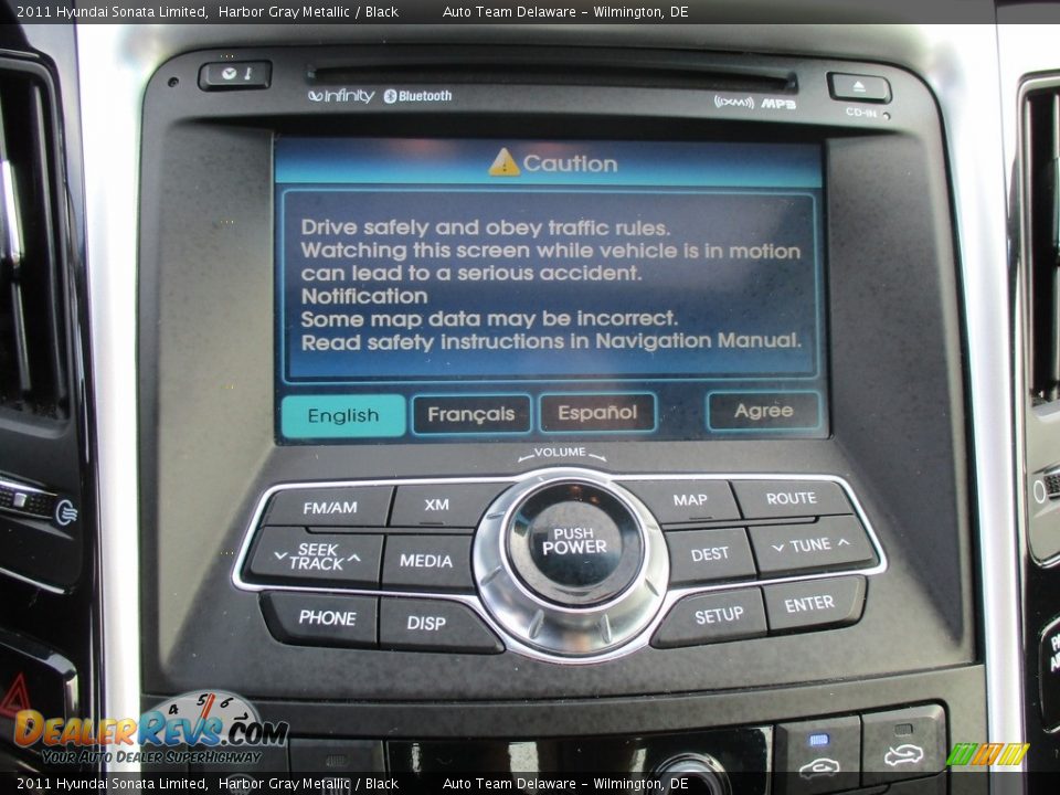 2011 Hyundai Sonata Limited Harbor Gray Metallic / Black Photo #28