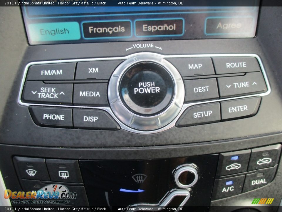 2011 Hyundai Sonata Limited Harbor Gray Metallic / Black Photo #29