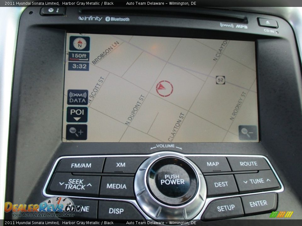 2011 Hyundai Sonata Limited Harbor Gray Metallic / Black Photo #30