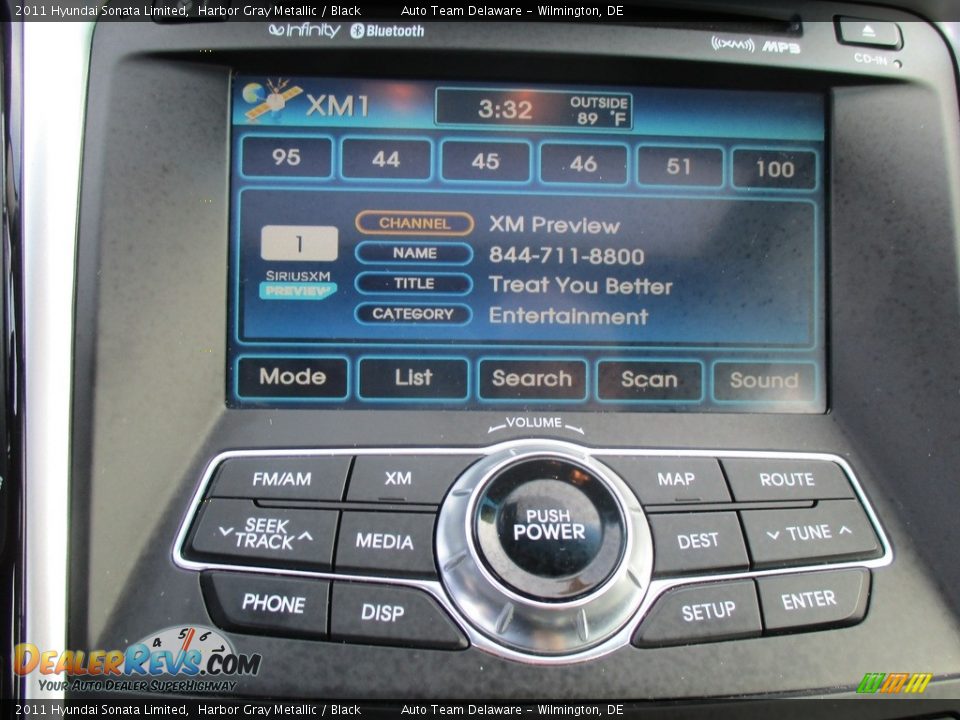 2011 Hyundai Sonata Limited Harbor Gray Metallic / Black Photo #31