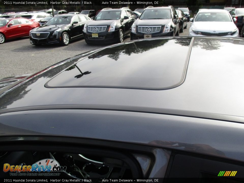 2011 Hyundai Sonata Limited Harbor Gray Metallic / Black Photo #35