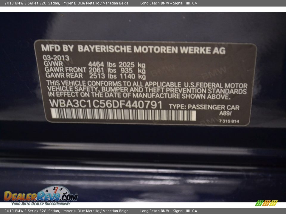 2013 BMW 3 Series 328i Sedan Imperial Blue Metallic / Venetian Beige Photo #30