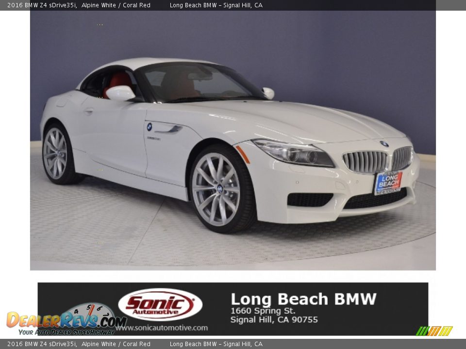 2016 BMW Z4 sDrive35i Alpine White / Coral Red Photo #1