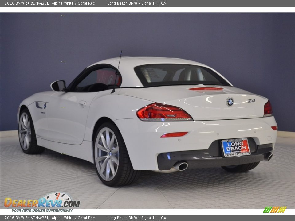 2016 BMW Z4 sDrive35i Alpine White / Coral Red Photo #4