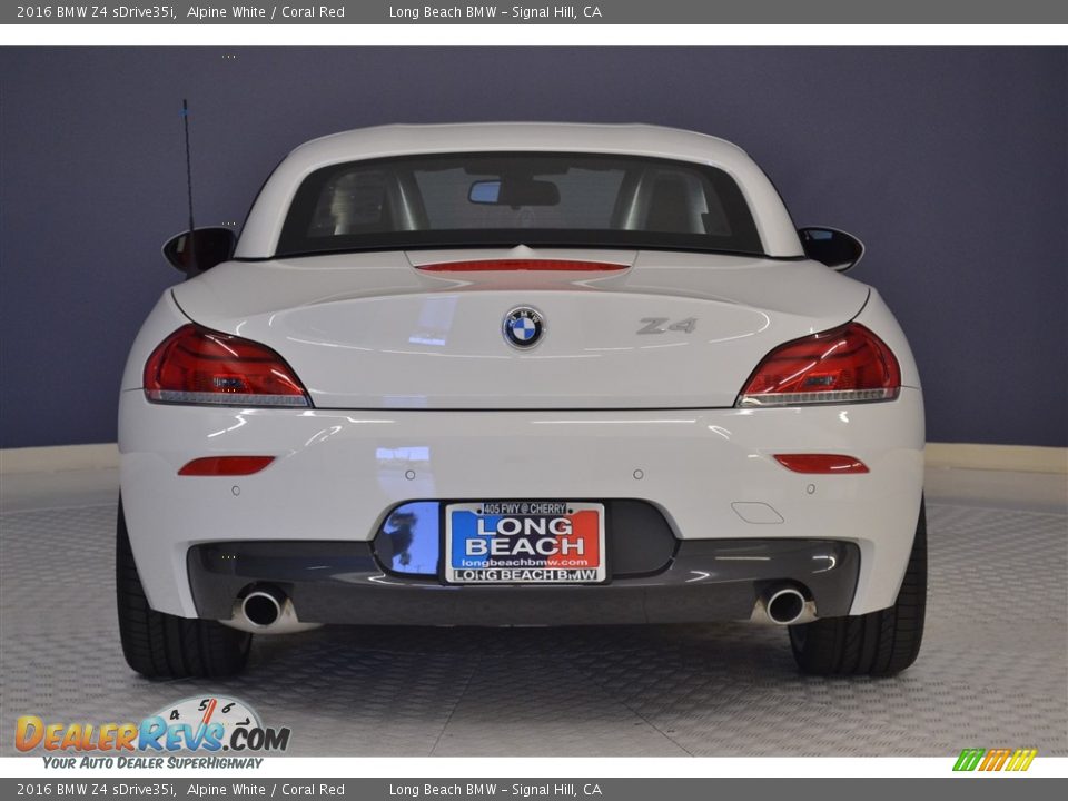 2016 BMW Z4 sDrive35i Alpine White / Coral Red Photo #5
