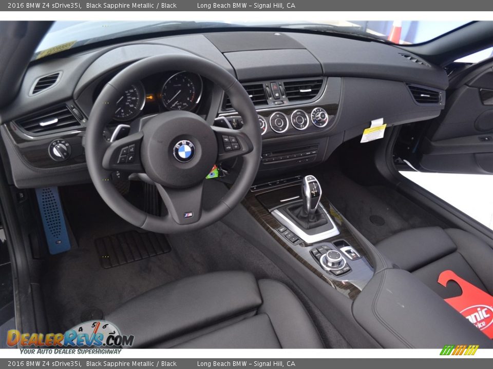 Black Interior - 2016 BMW Z4 sDrive35i Photo #6