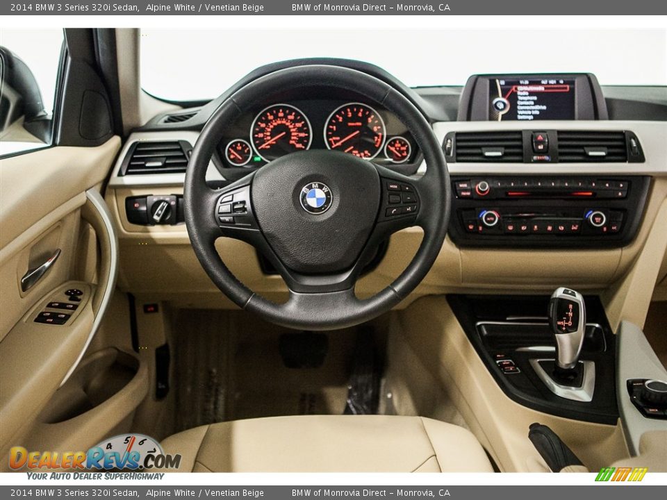2014 BMW 3 Series 320i Sedan Alpine White / Venetian Beige Photo #4
