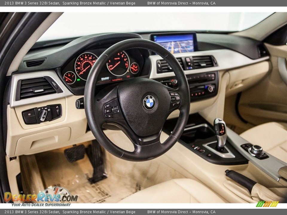 2013 BMW 3 Series 328i Sedan Sparkling Bronze Metallic / Venetian Beige Photo #19