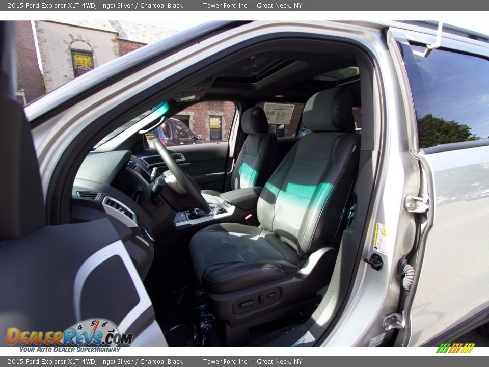 2015 Ford Explorer XLT 4WD Ingot Silver / Charcoal Black Photo #14
