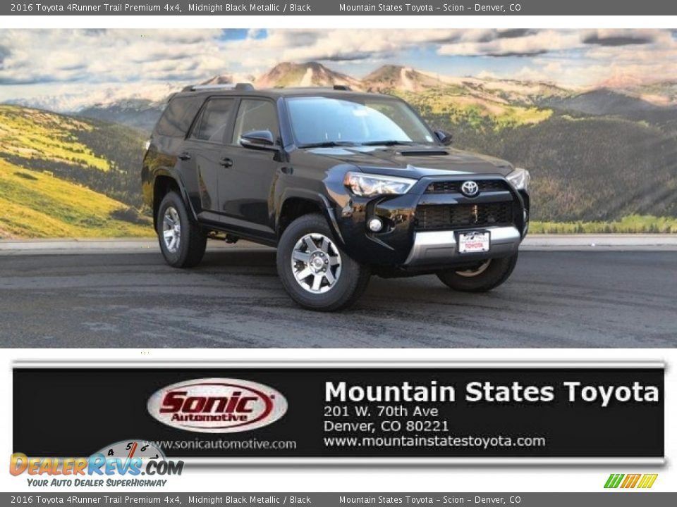 2016 Toyota 4Runner Trail Premium 4x4 Midnight Black Metallic / Black Photo #1