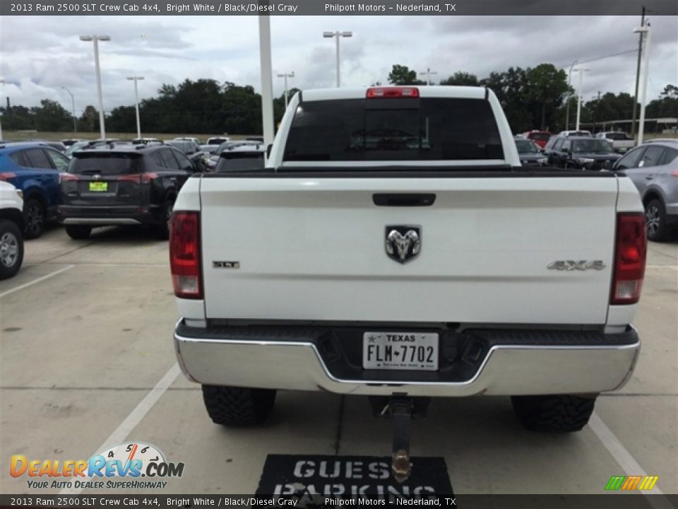 2013 Ram 2500 SLT Crew Cab 4x4 Bright White / Black/Diesel Gray Photo #3