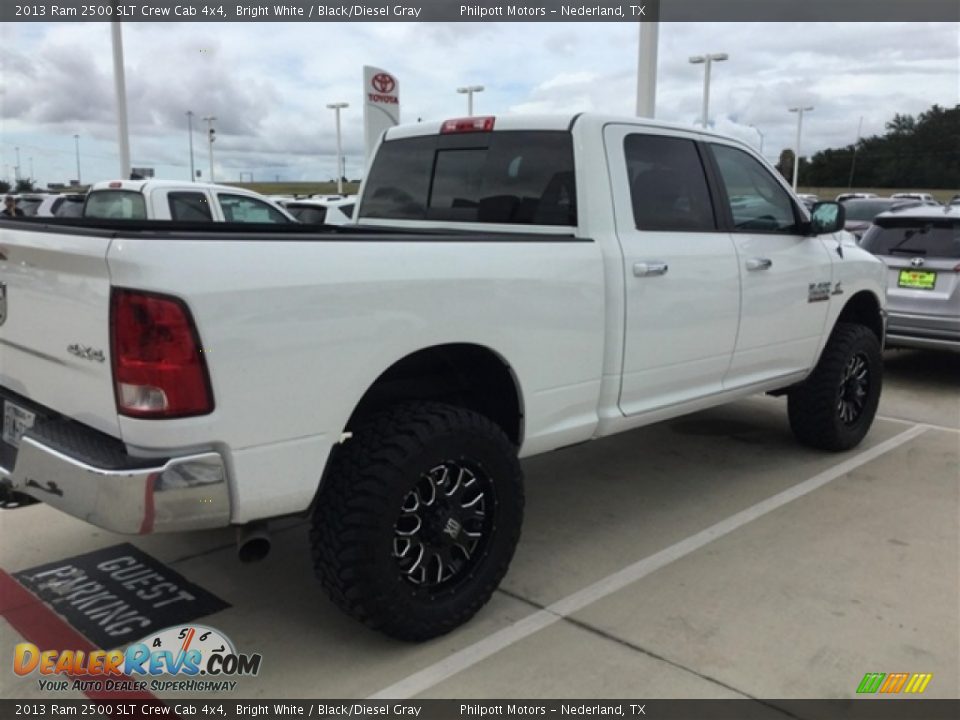 2013 Ram 2500 SLT Crew Cab 4x4 Bright White / Black/Diesel Gray Photo #4
