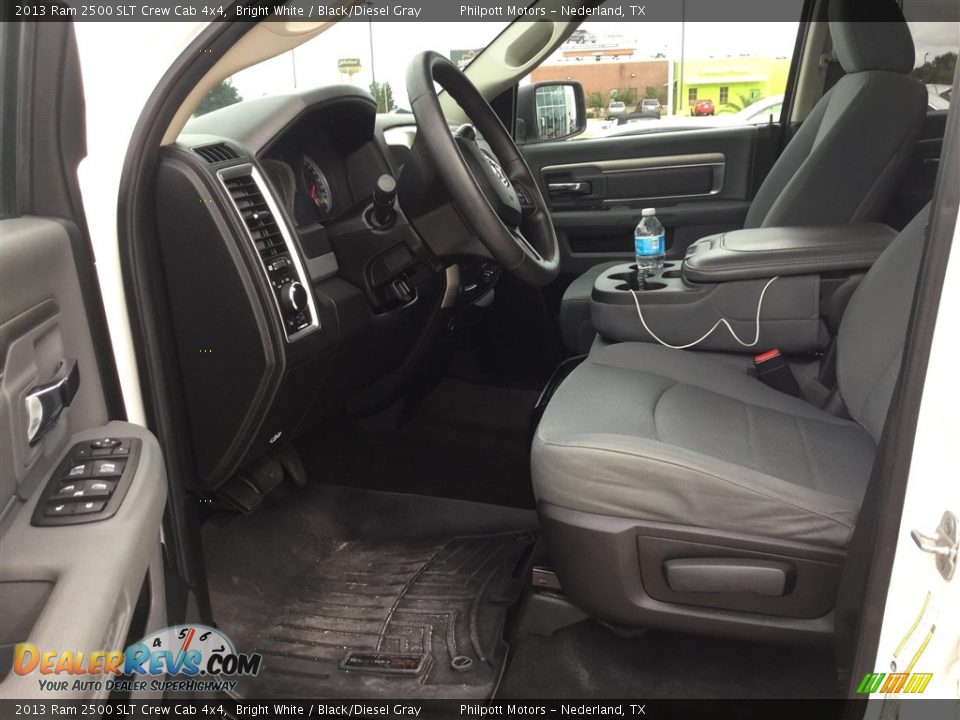 2013 Ram 2500 SLT Crew Cab 4x4 Bright White / Black/Diesel Gray Photo #7