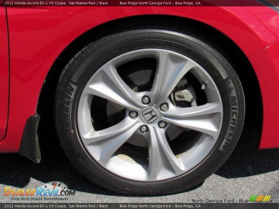 2012 Honda Accord EX-L V6 Coupe San Marino Red / Black Photo #9