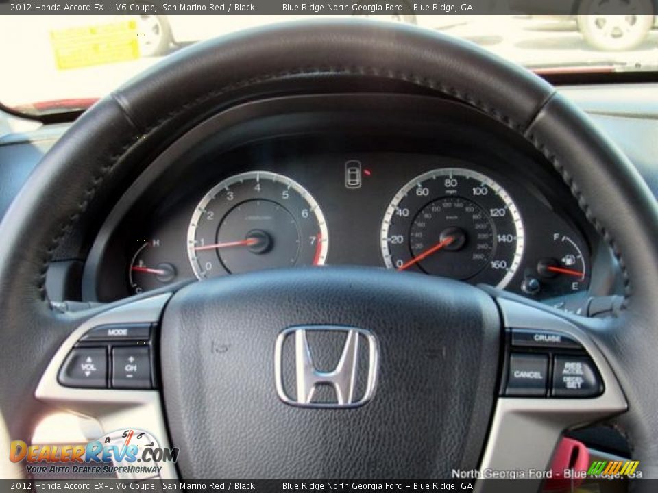 2012 Honda Accord EX-L V6 Coupe San Marino Red / Black Photo #20