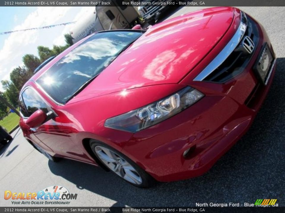 2012 Honda Accord EX-L V6 Coupe San Marino Red / Black Photo #30