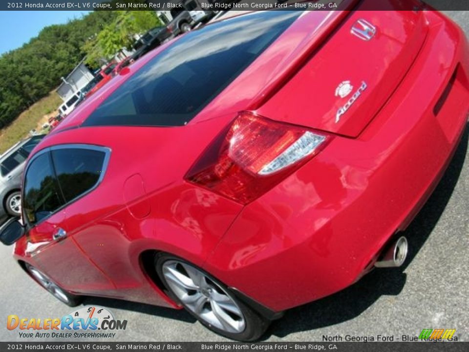 2012 Honda Accord EX-L V6 Coupe San Marino Red / Black Photo #32