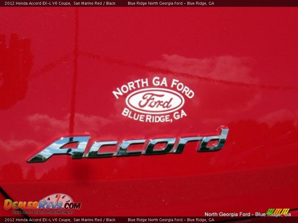 2012 Honda Accord EX-L V6 Coupe San Marino Red / Black Photo #33