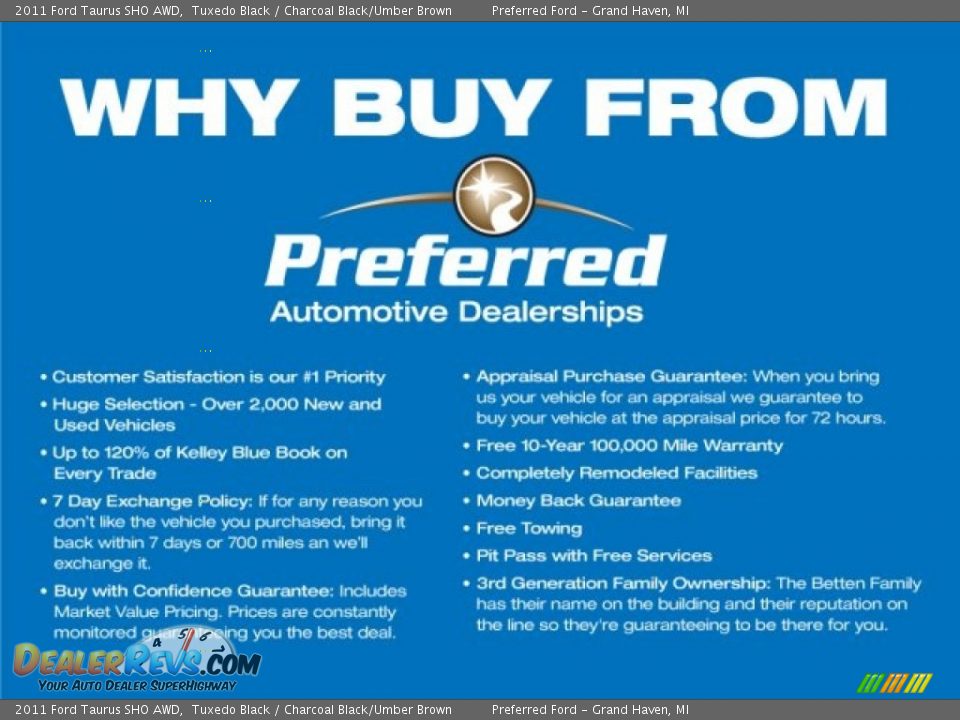 Dealer Info of 2011 Ford Taurus SHO AWD Photo #3