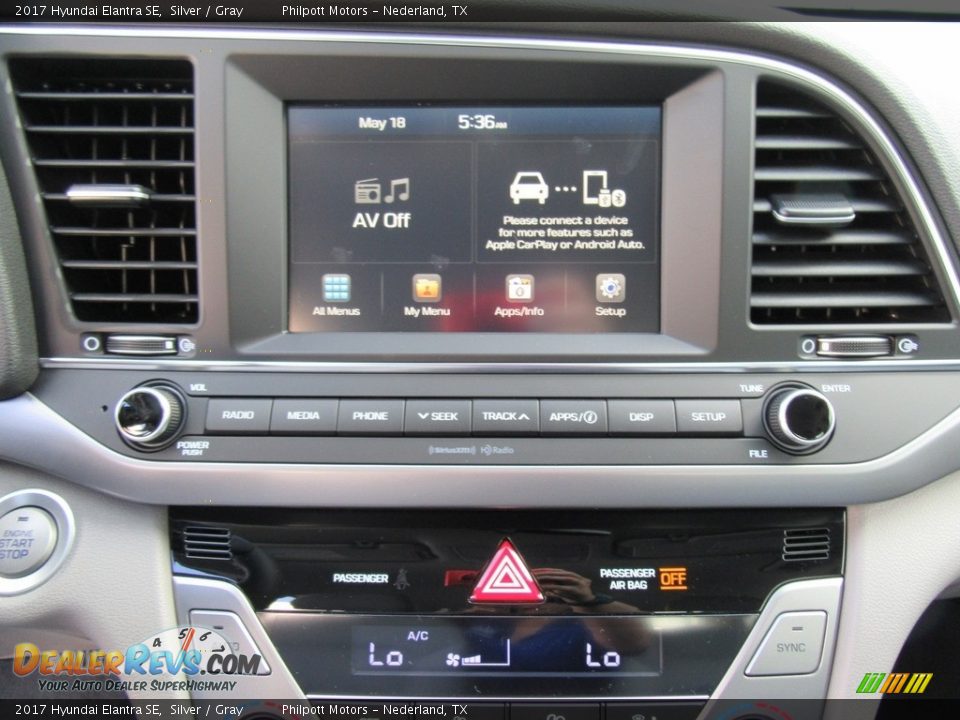 2017 Hyundai Elantra SE Silver / Gray Photo #25