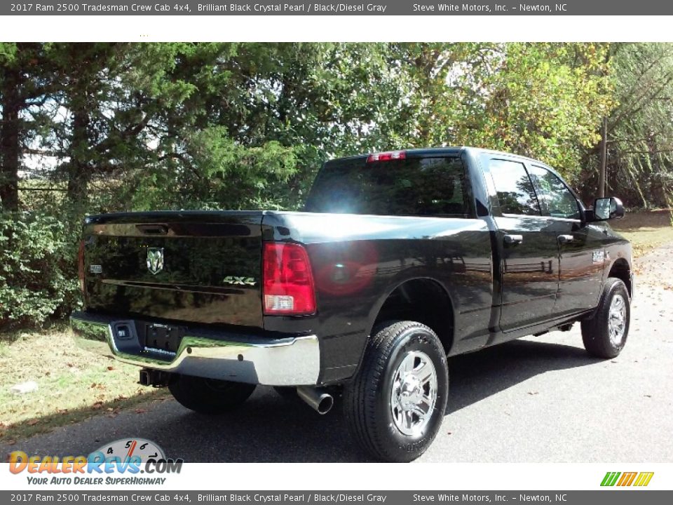 2017 Ram 2500 Tradesman Crew Cab 4x4 Brilliant Black Crystal Pearl / Black/Diesel Gray Photo #6