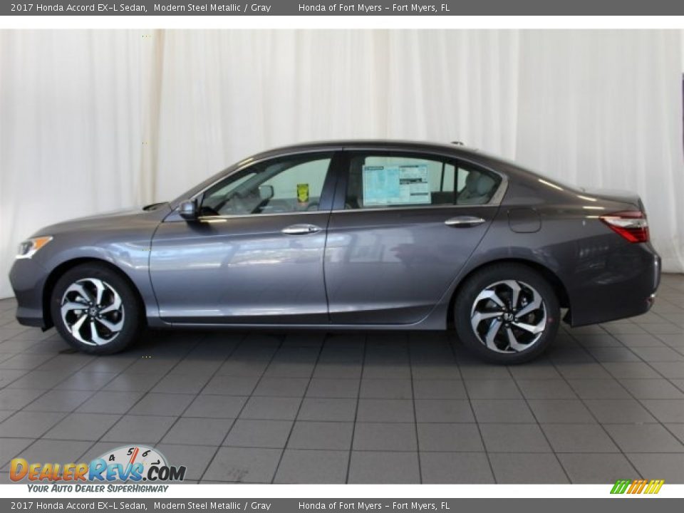 2017 Honda Accord EX-L Sedan Modern Steel Metallic / Gray Photo #5