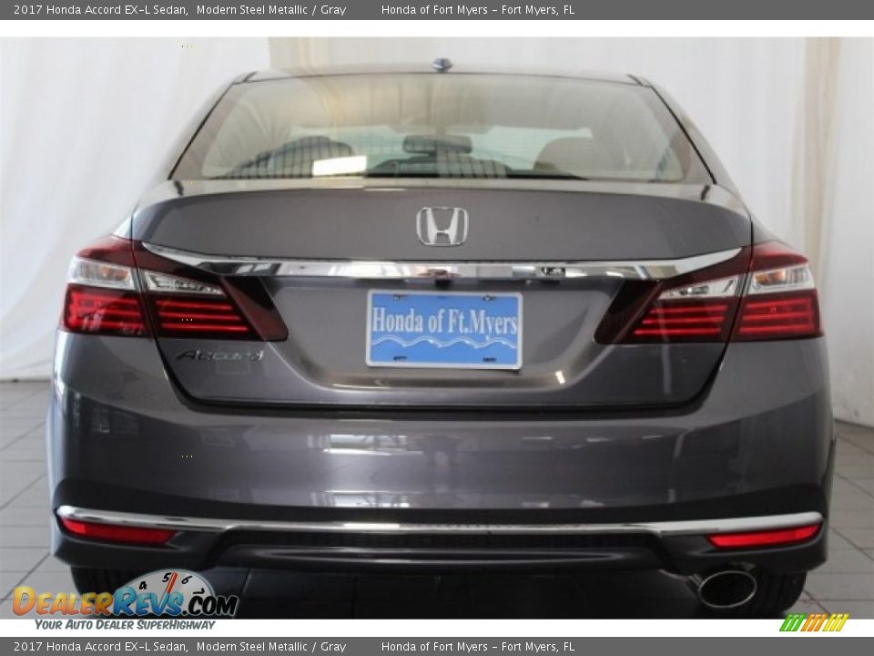 2017 Honda Accord EX-L Sedan Modern Steel Metallic / Gray Photo #6