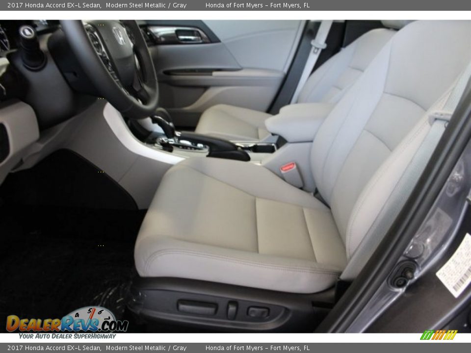 2017 Honda Accord EX-L Sedan Modern Steel Metallic / Gray Photo #10