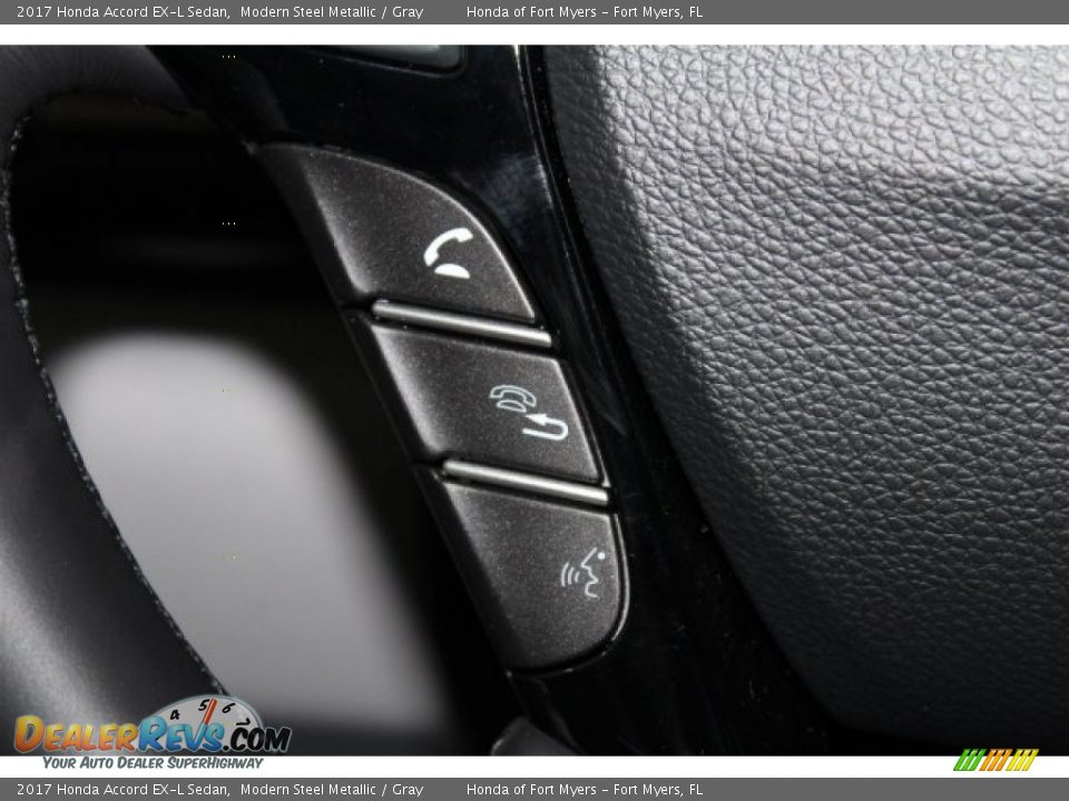 2017 Honda Accord EX-L Sedan Modern Steel Metallic / Gray Photo #16
