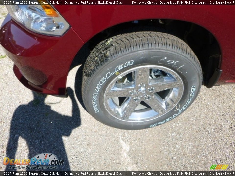 2017 Ram 1500 Express Quad Cab 4x4 Delmonico Red Pearl / Black/Diesel Gray Photo #2