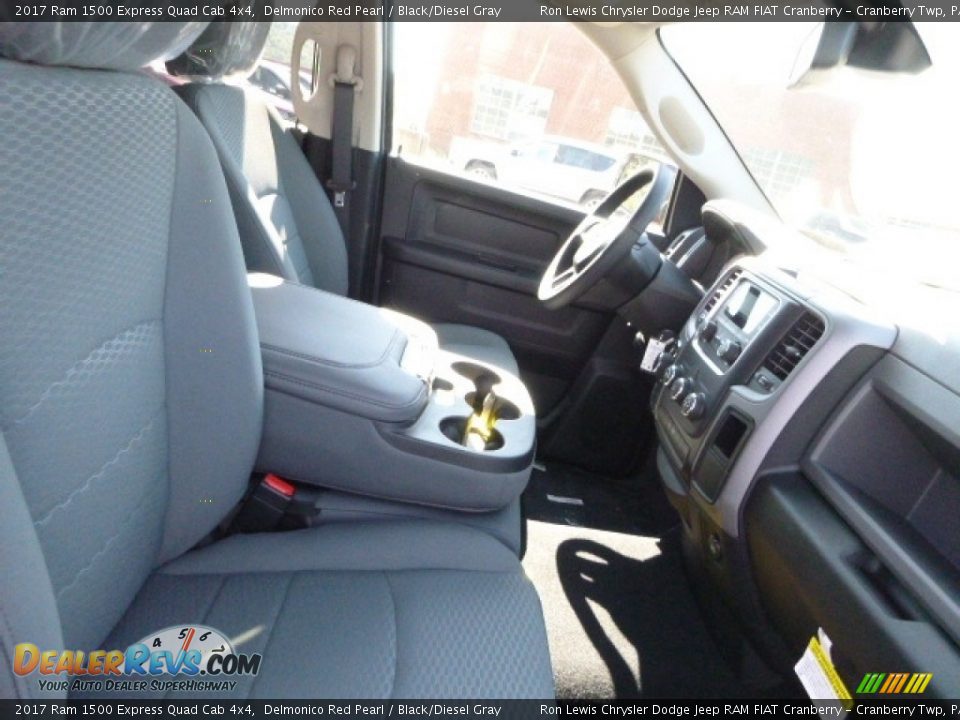 2017 Ram 1500 Express Quad Cab 4x4 Delmonico Red Pearl / Black/Diesel Gray Photo #9