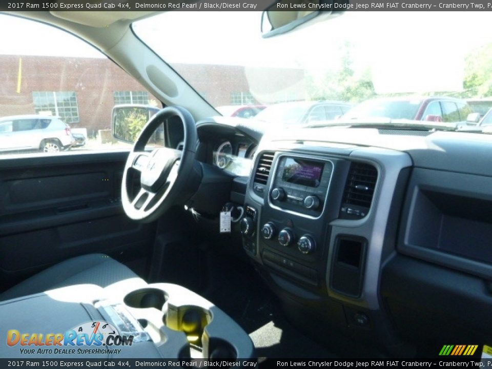 2017 Ram 1500 Express Quad Cab 4x4 Delmonico Red Pearl / Black/Diesel Gray Photo #10
