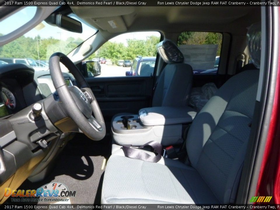 2017 Ram 1500 Express Quad Cab 4x4 Delmonico Red Pearl / Black/Diesel Gray Photo #13
