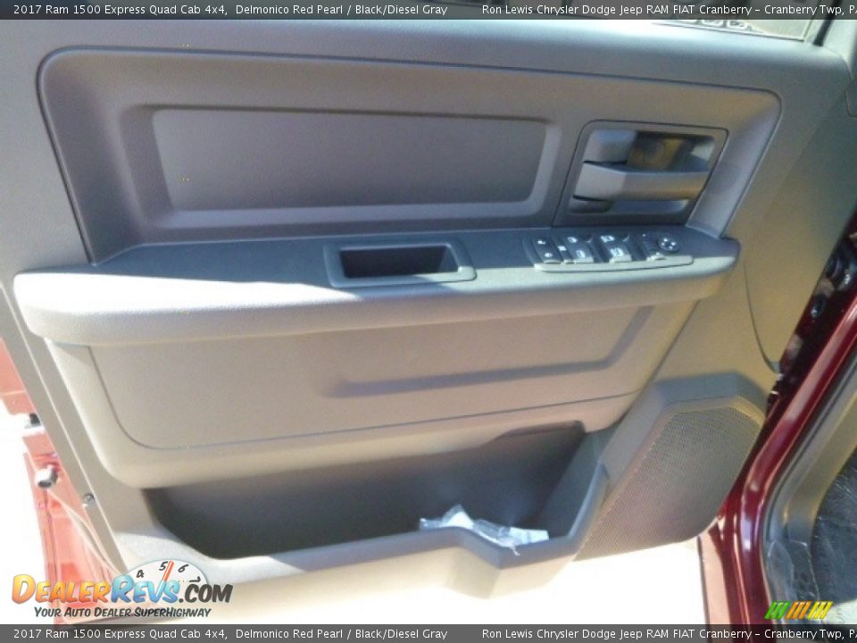 2017 Ram 1500 Express Quad Cab 4x4 Delmonico Red Pearl / Black/Diesel Gray Photo #14