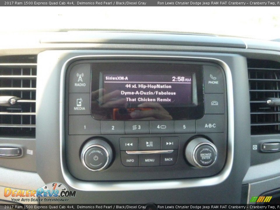 2017 Ram 1500 Express Quad Cab 4x4 Delmonico Red Pearl / Black/Diesel Gray Photo #16