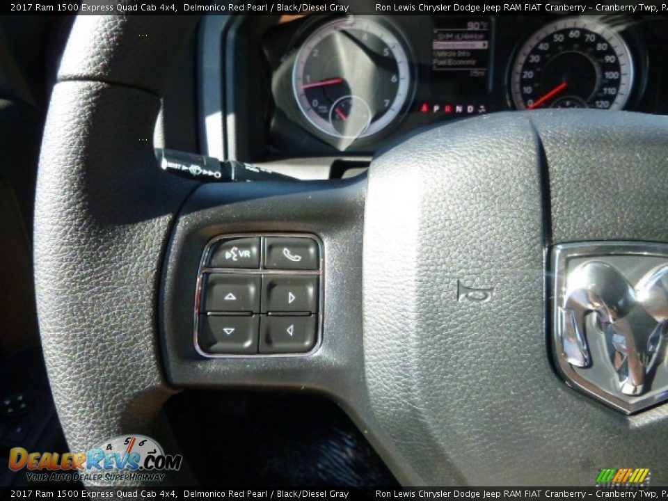 2017 Ram 1500 Express Quad Cab 4x4 Delmonico Red Pearl / Black/Diesel Gray Photo #20