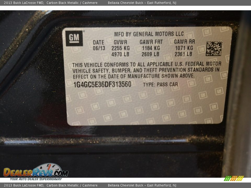 2013 Buick LaCrosse FWD Carbon Black Metallic / Cashmere Photo #25