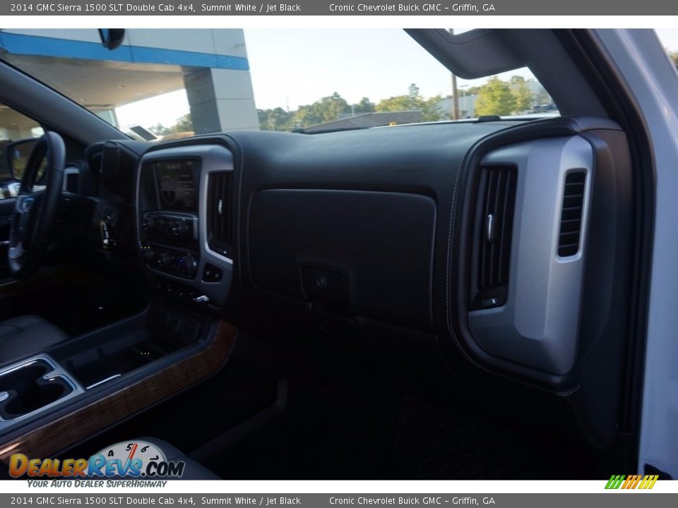 2014 GMC Sierra 1500 SLT Double Cab 4x4 Summit White / Jet Black Photo #17