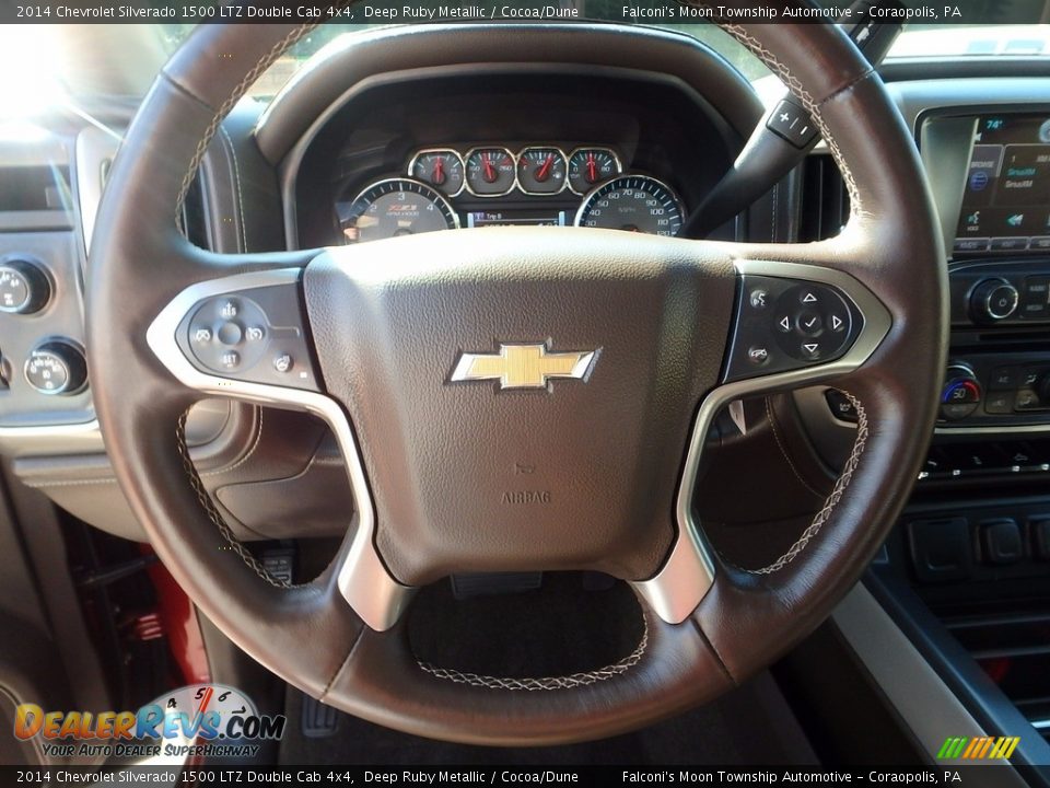 2014 Chevrolet Silverado 1500 LTZ Double Cab 4x4 Deep Ruby Metallic / Cocoa/Dune Photo #21
